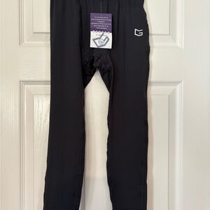 New With Tags G Gradual Men's M 3/4 Black Compression Tights
